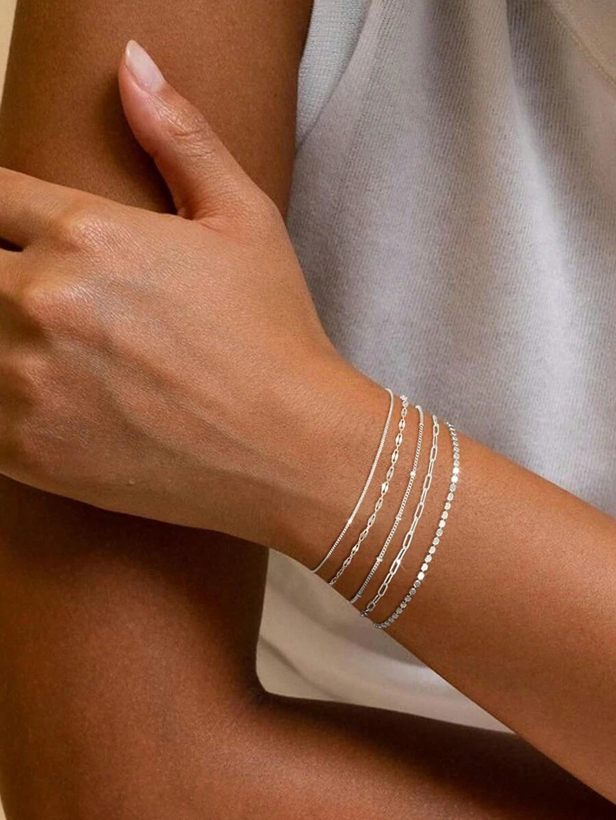 Elegant Stacking Bangles & Bracelets Set