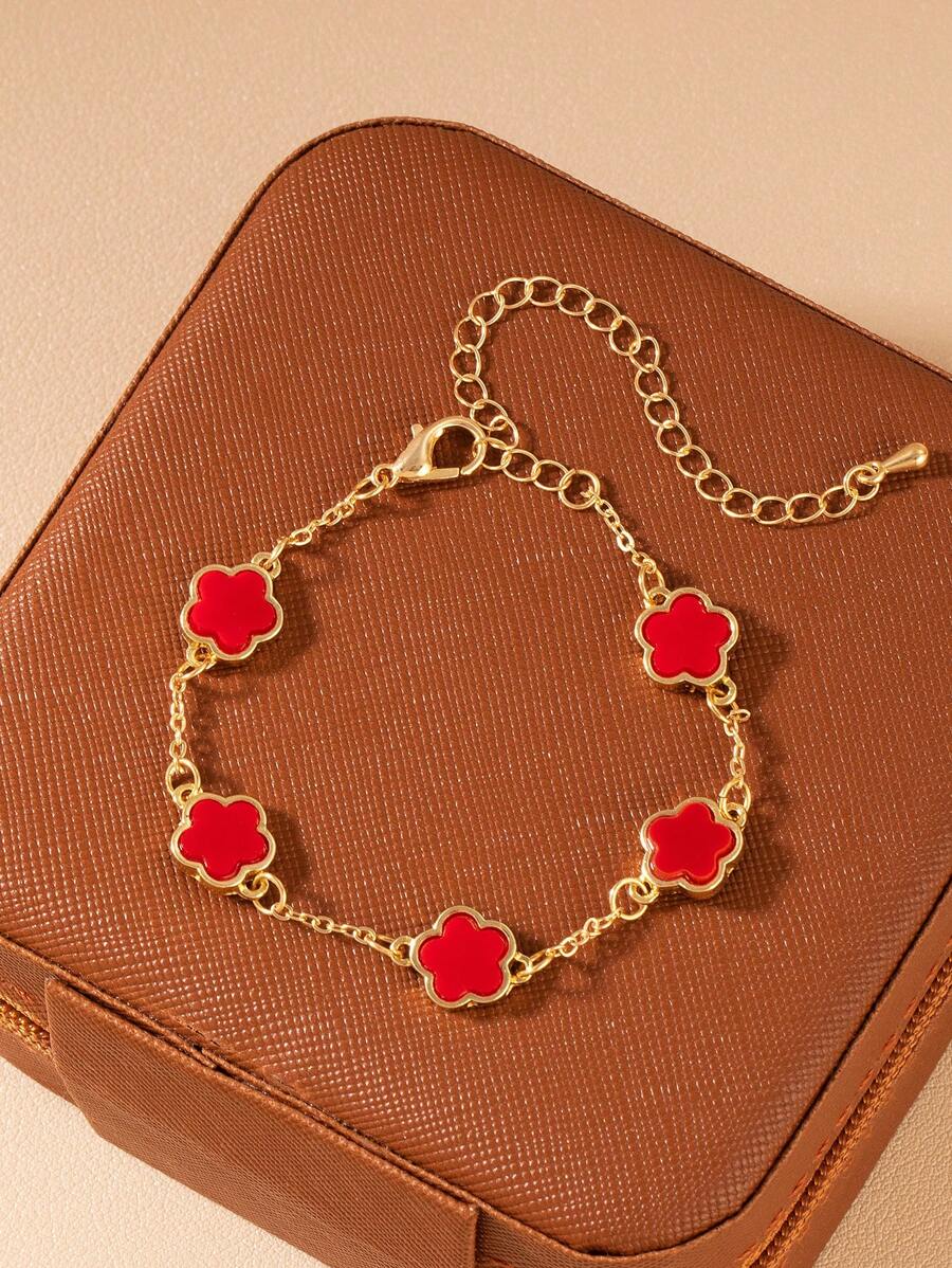 Fashion Minimalist 5-Petal Flower Bracelet