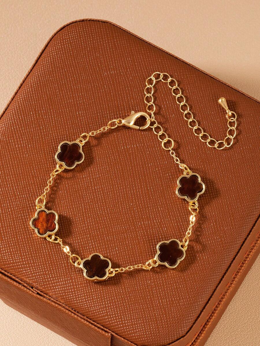 Fashion Minimalist 5-Petal Flower Bracelet