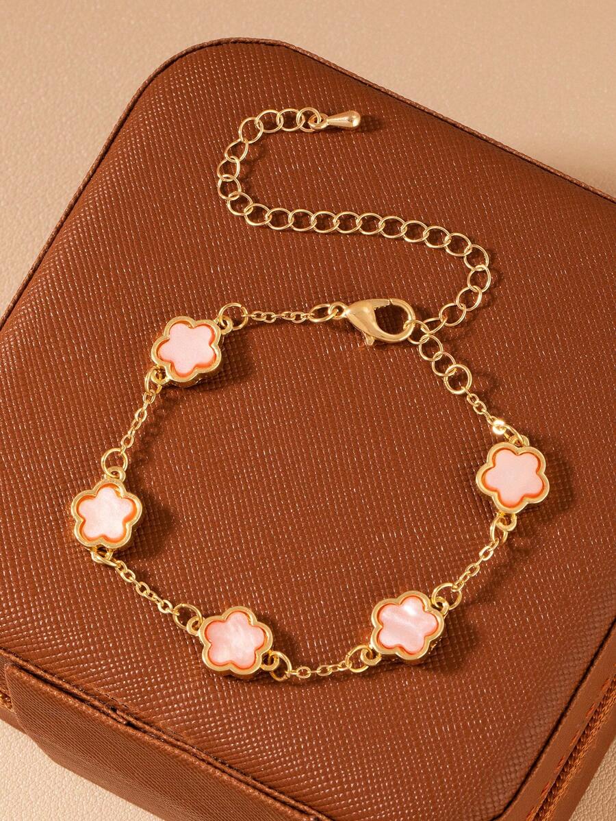 Fashion Minimalist 5-Petal Flower Bracelet