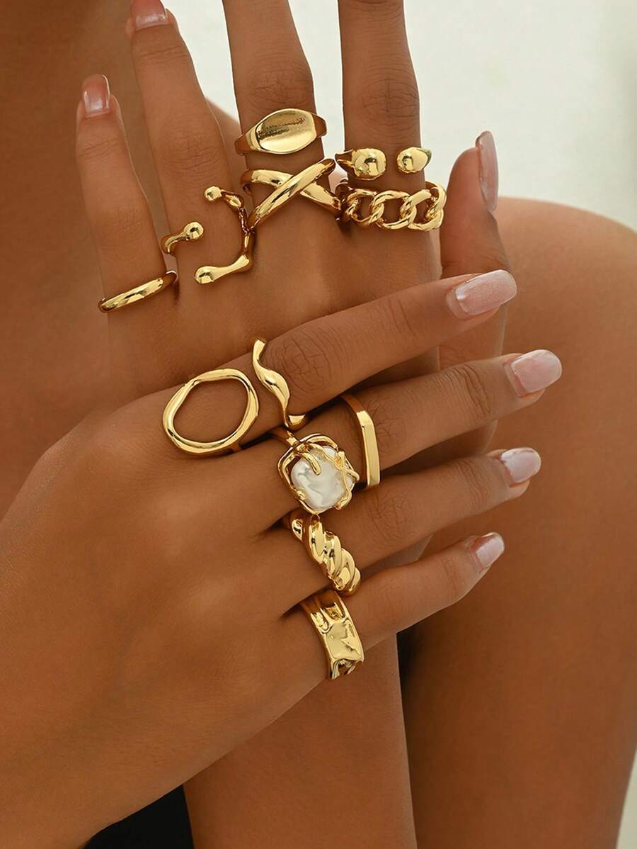 Set Punk Rings Set For Women