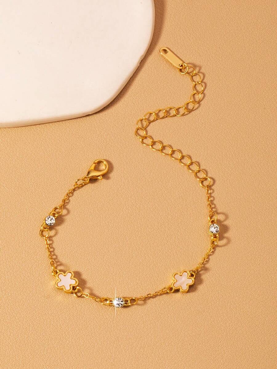 Fashion Minimalist 5-Petal Flower Bracelet