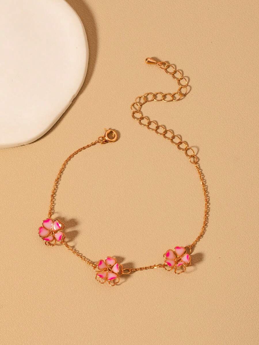 Fashion Minimalist 5-Petal Flower Bracelet