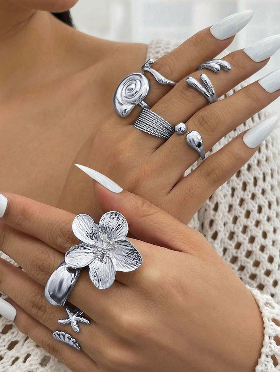 Set Punk Rings Set For Women