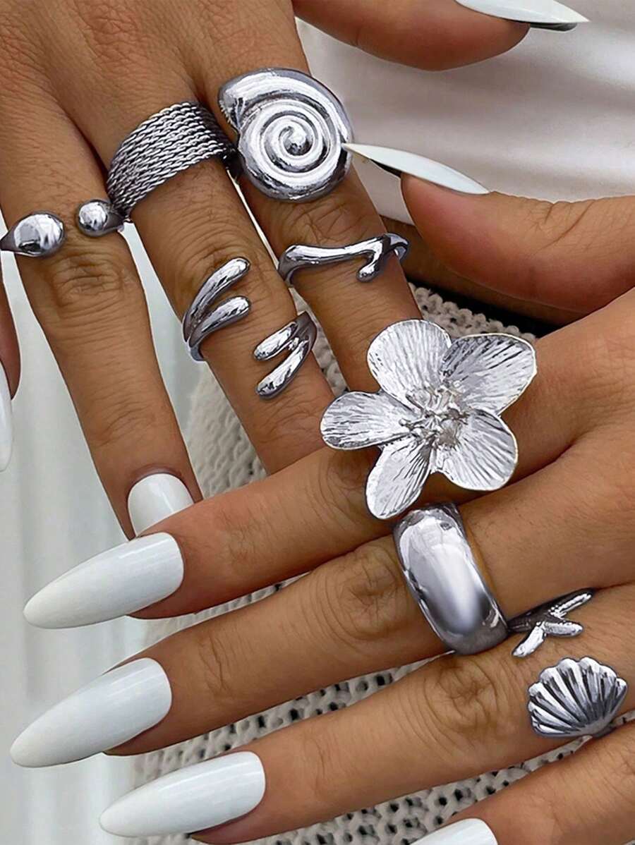 Set Punk Rings Set For Women