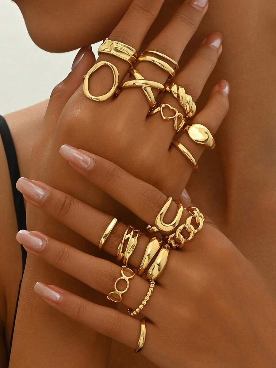 Set Punk Rings Set For Women