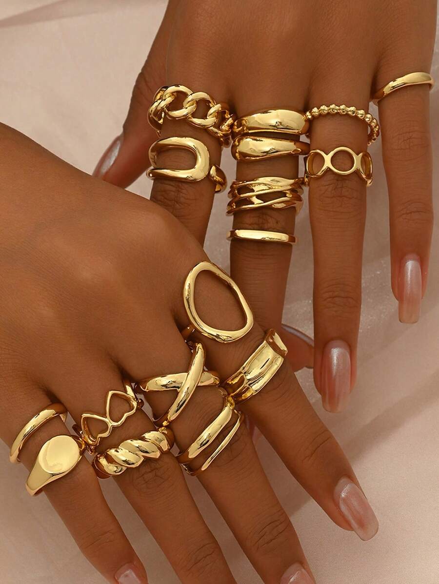 Set Punk Rings Set For Women