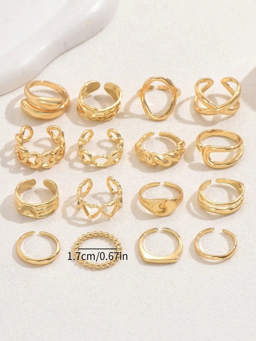 Set Punk Rings Set For Women