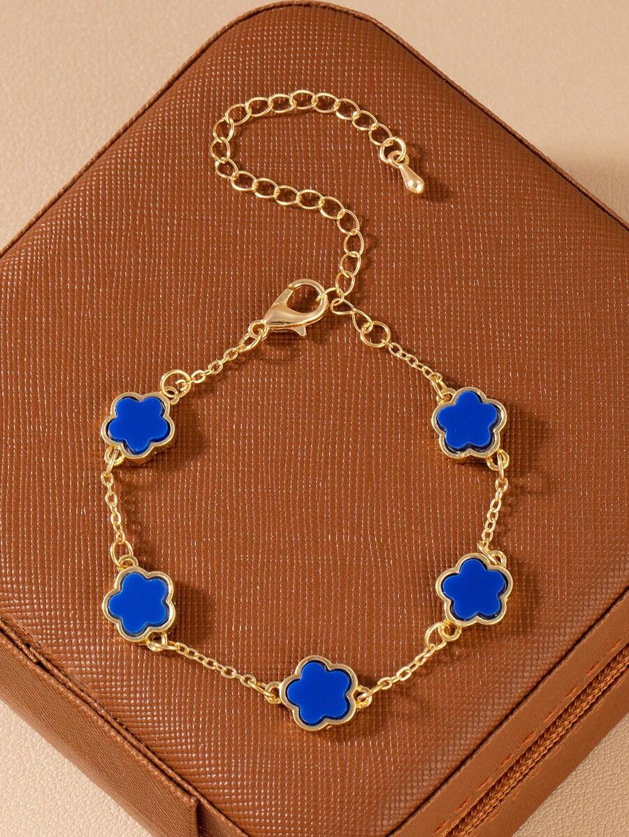 Fashion Minimalist 5-Petal Flower Bracelet