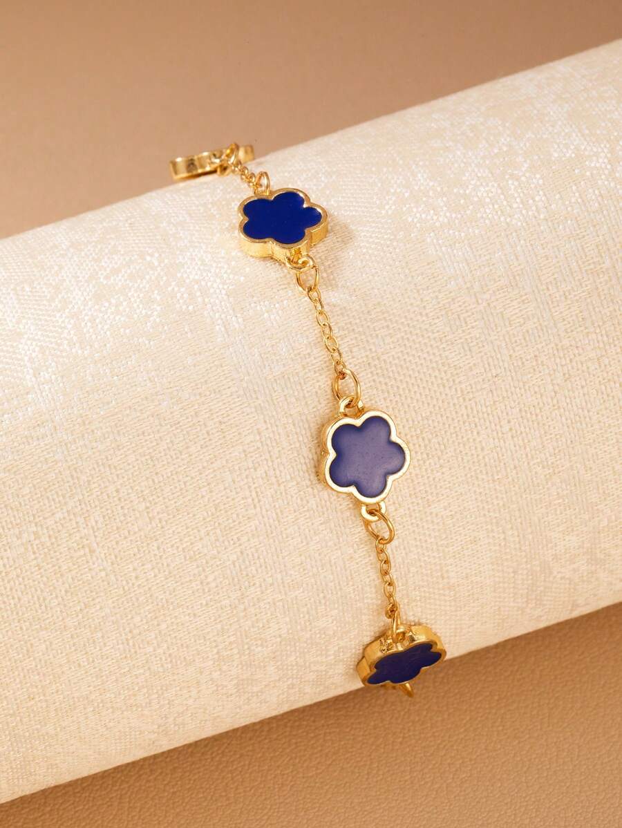Fashion Minimalist 5-Petal Flower Bracelet