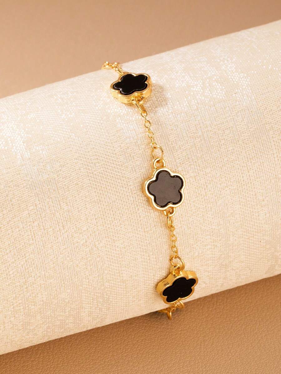 Fashion Minimalist 5-Petal Flower Bracelet