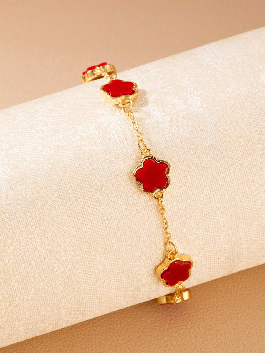 Fashion Minimalist 5-Petal Flower Bracelet