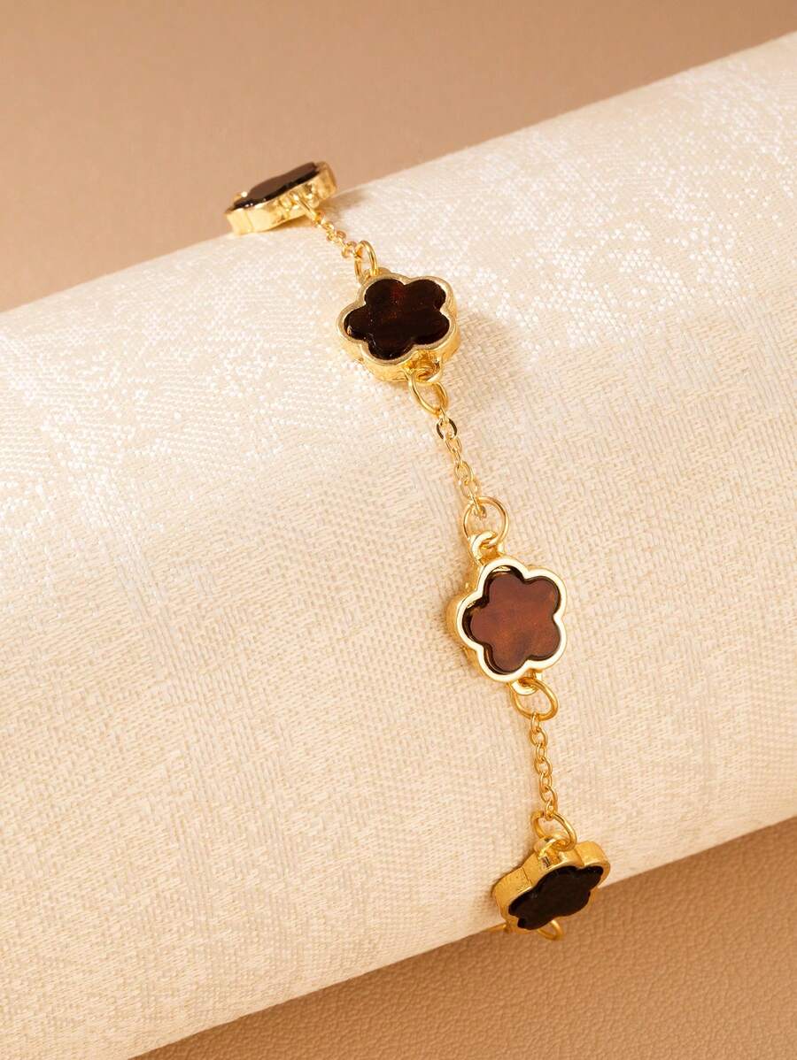 Fashion Minimalist 5-Petal Flower Bracelet