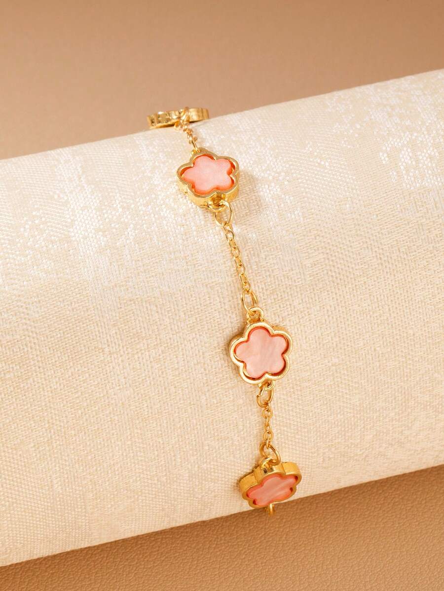Fashion Minimalist 5-Petal Flower Bracelet