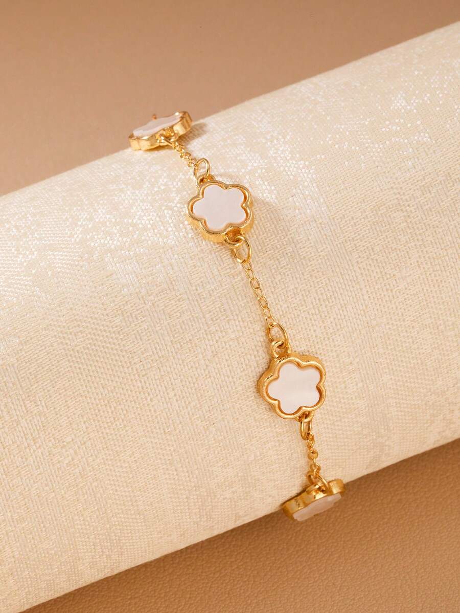 Fashion Minimalist 5-Petal Flower Bracelet