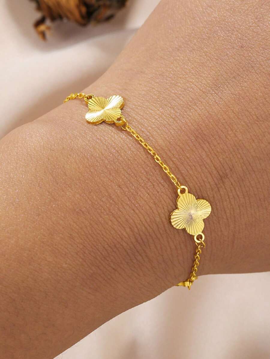 Fashion Minimalist 5-Petal Flower Bracelet