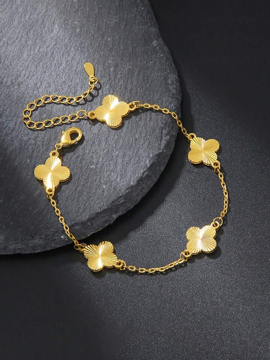 Fashion Minimalist 5-Petal Flower Bracelet