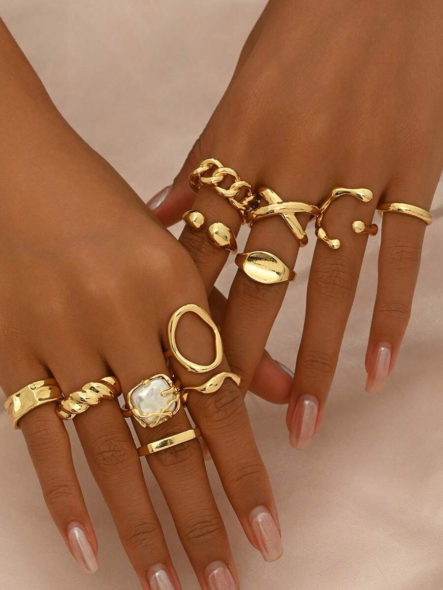 Set Punk Rings Set For Women