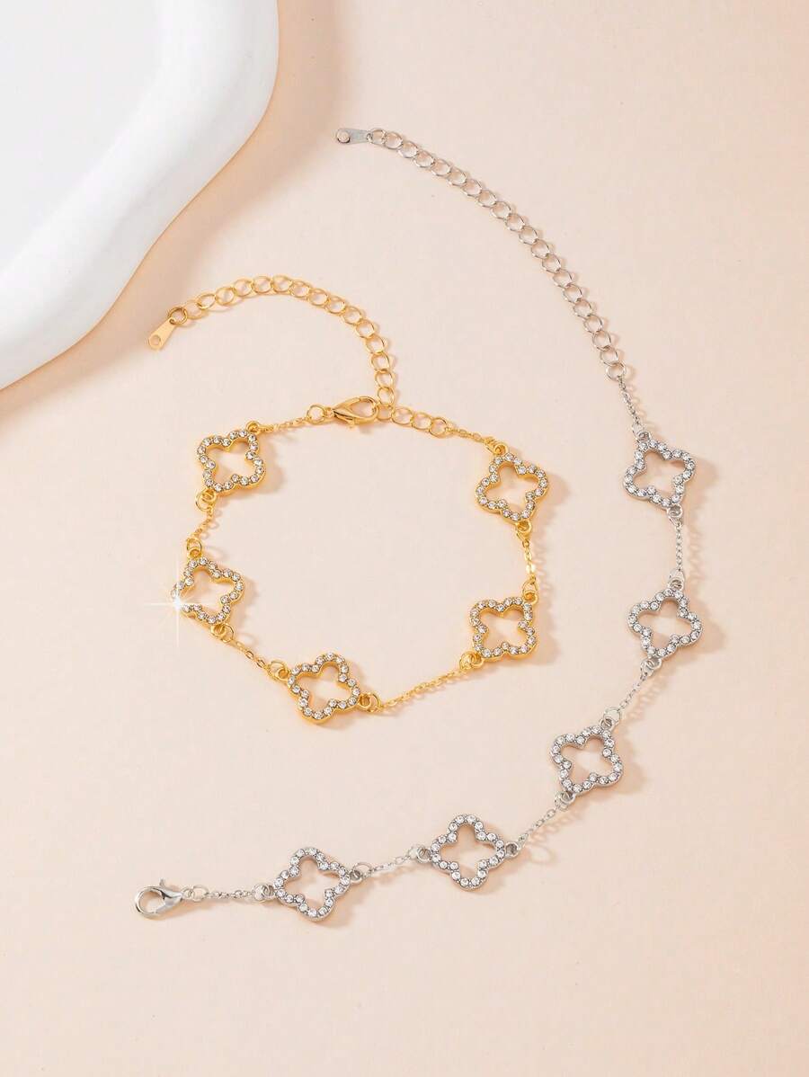 Fashion Minimalist 5-Petal Flower Bracelet