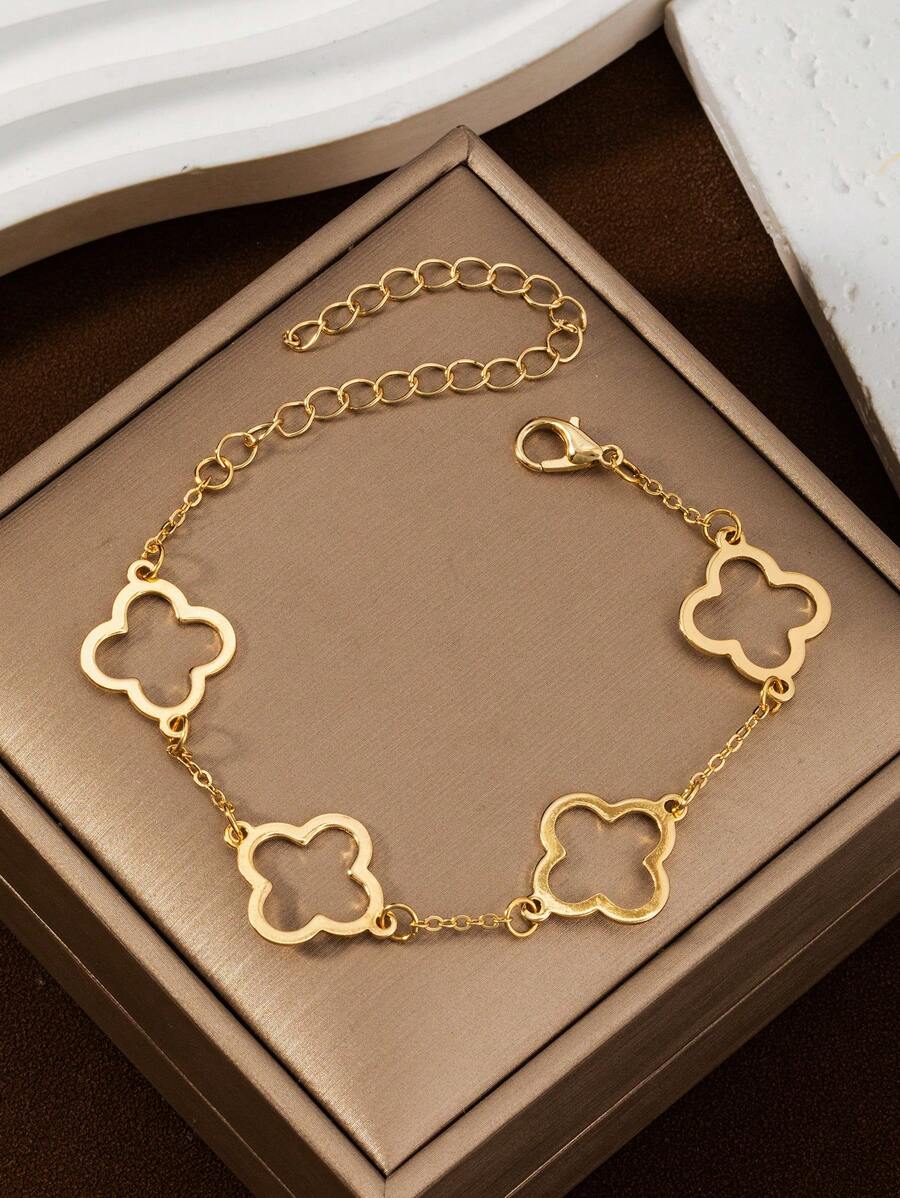 Fashion Minimalist 5-Petal Flower Bracelet