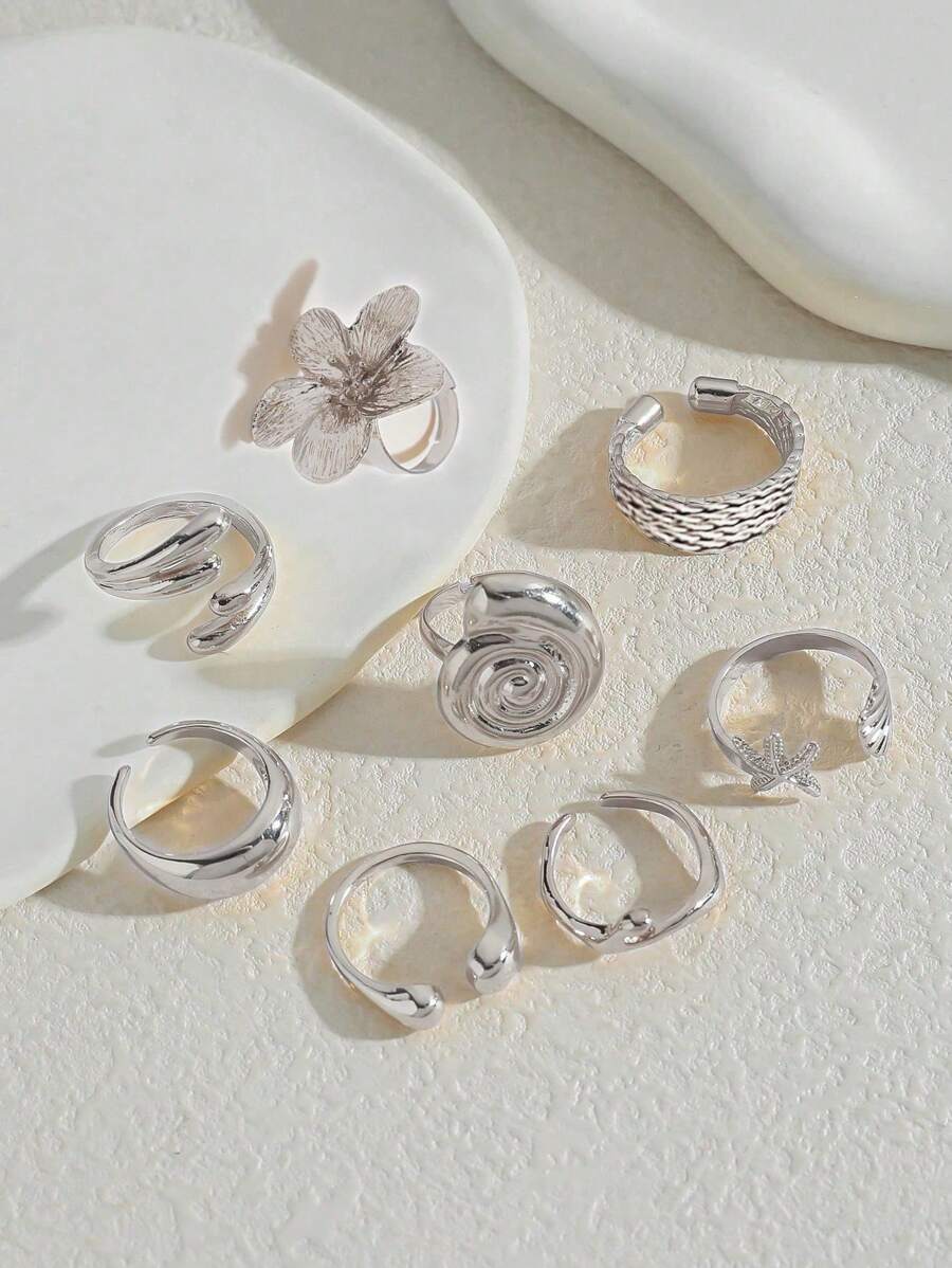 Set Punk Rings Set For Women