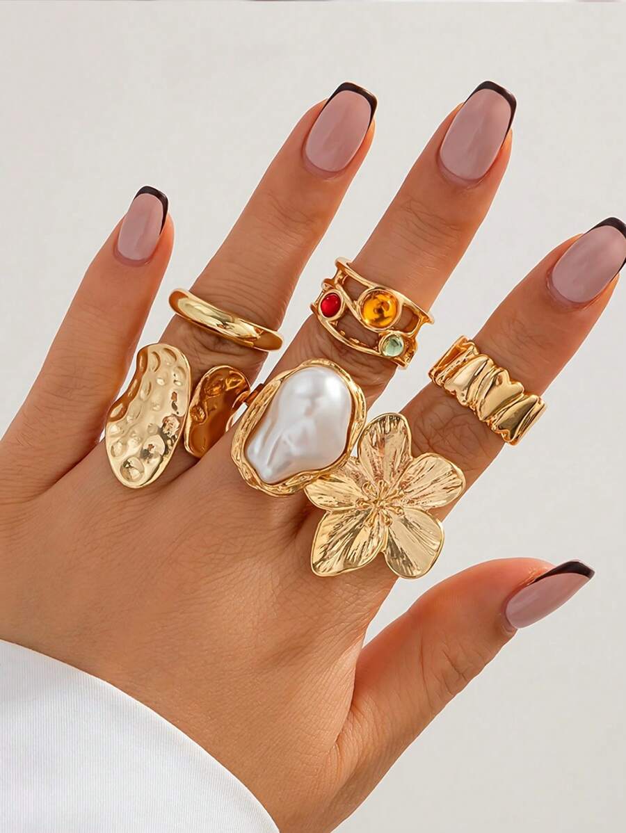 Set Punk Rings Set For Women