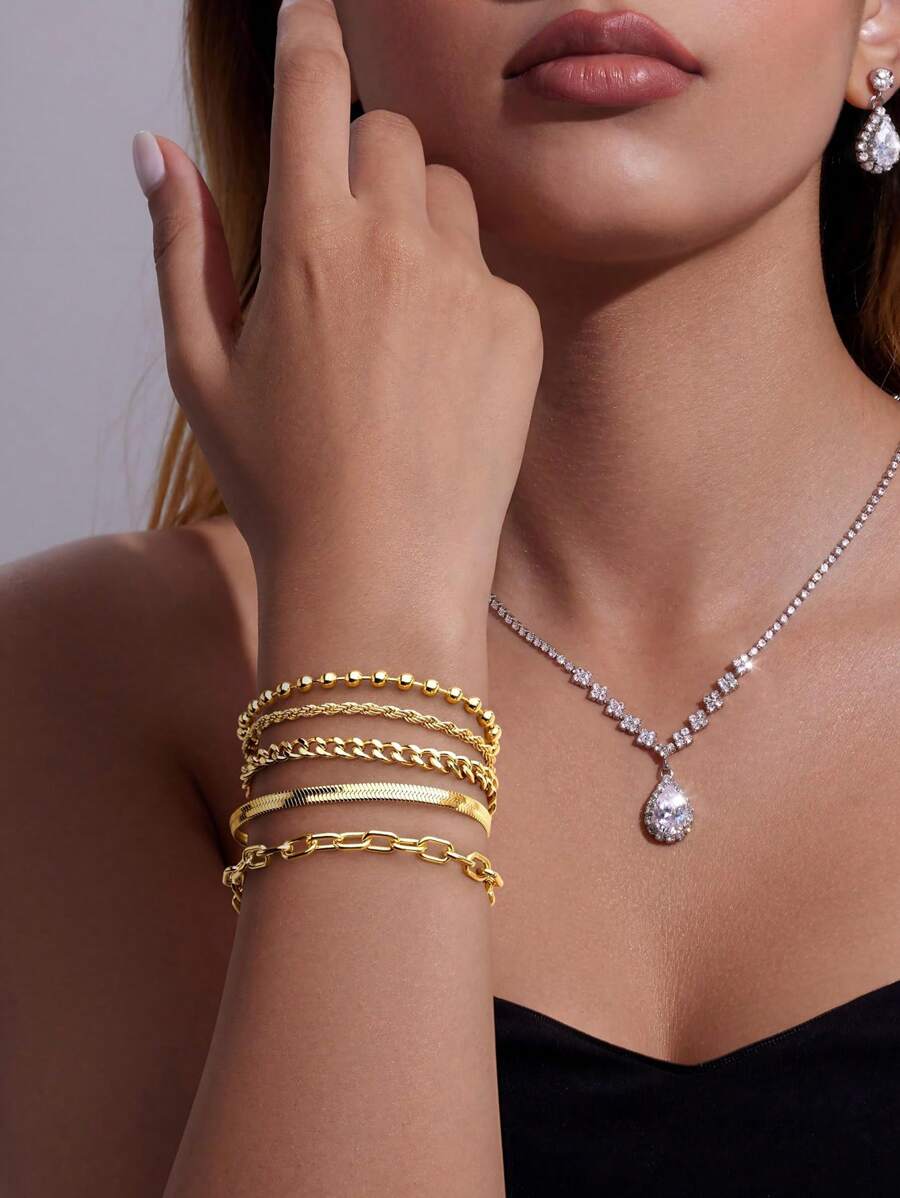 Elegant Stacking Bangles & Bracelets Set