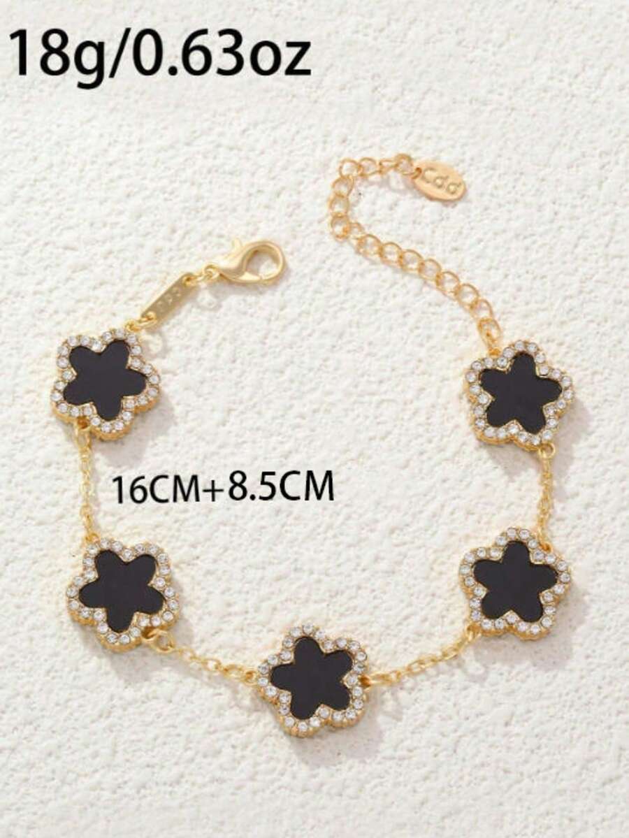 Fashion Minimalist 5-Petal Flower Bracelet