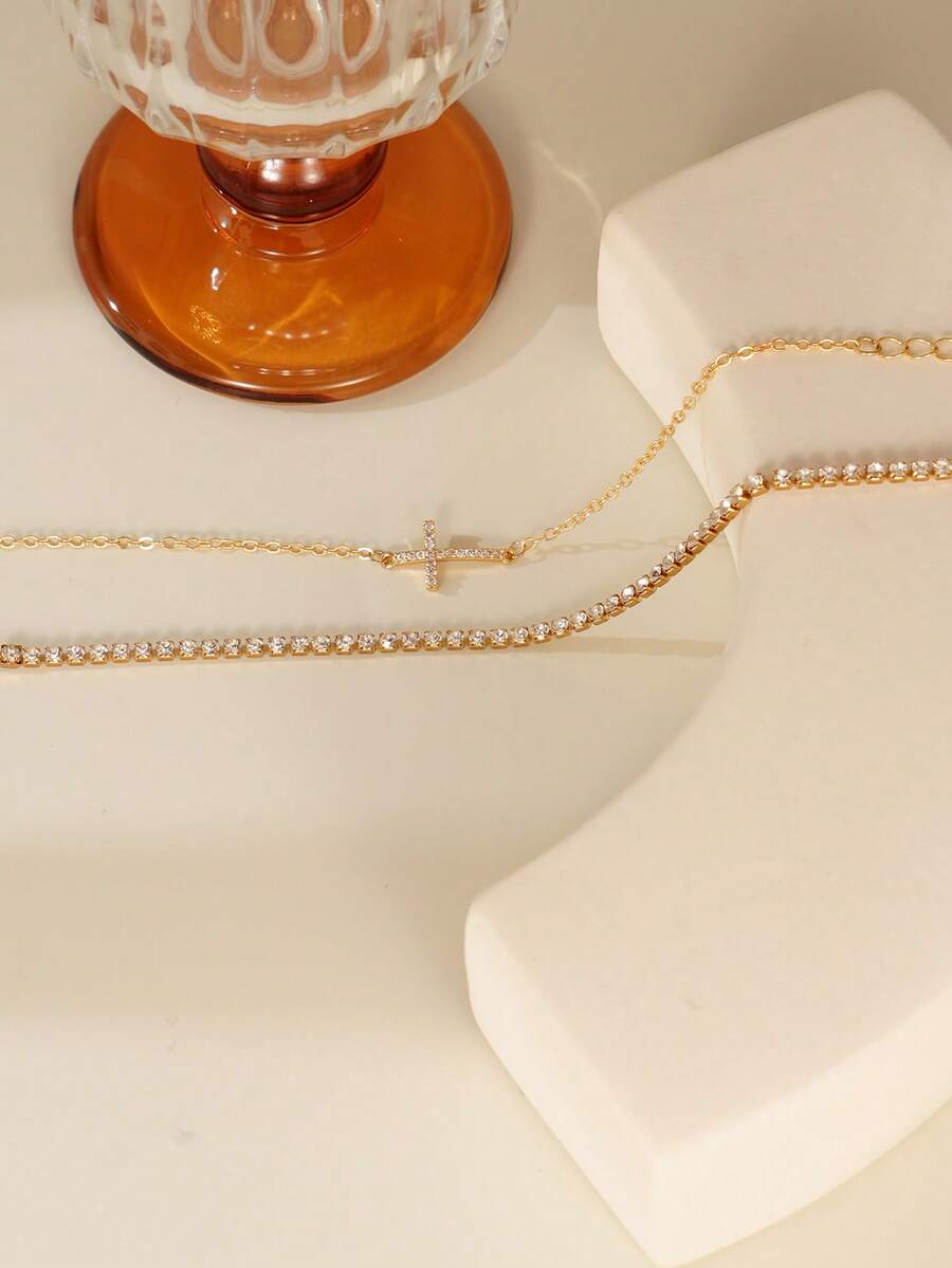 Cubic Zirconia Flower Beaded Bracelet