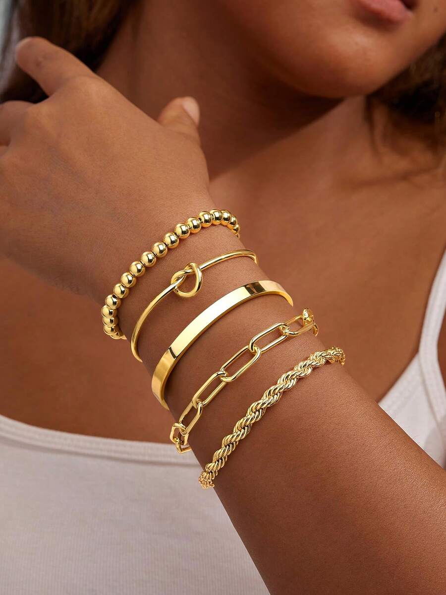 Elegant Stacking Bangles & Bracelets Set