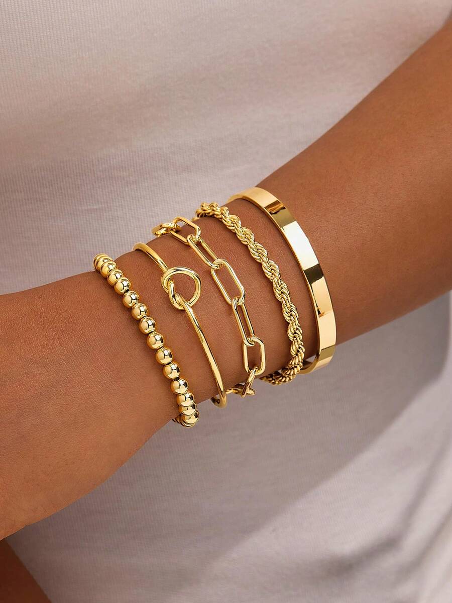 Elegant Stacking Bangles & Bracelets Set