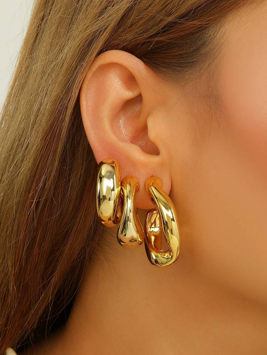 High-End Lightweight Teardrop Stud Earrings