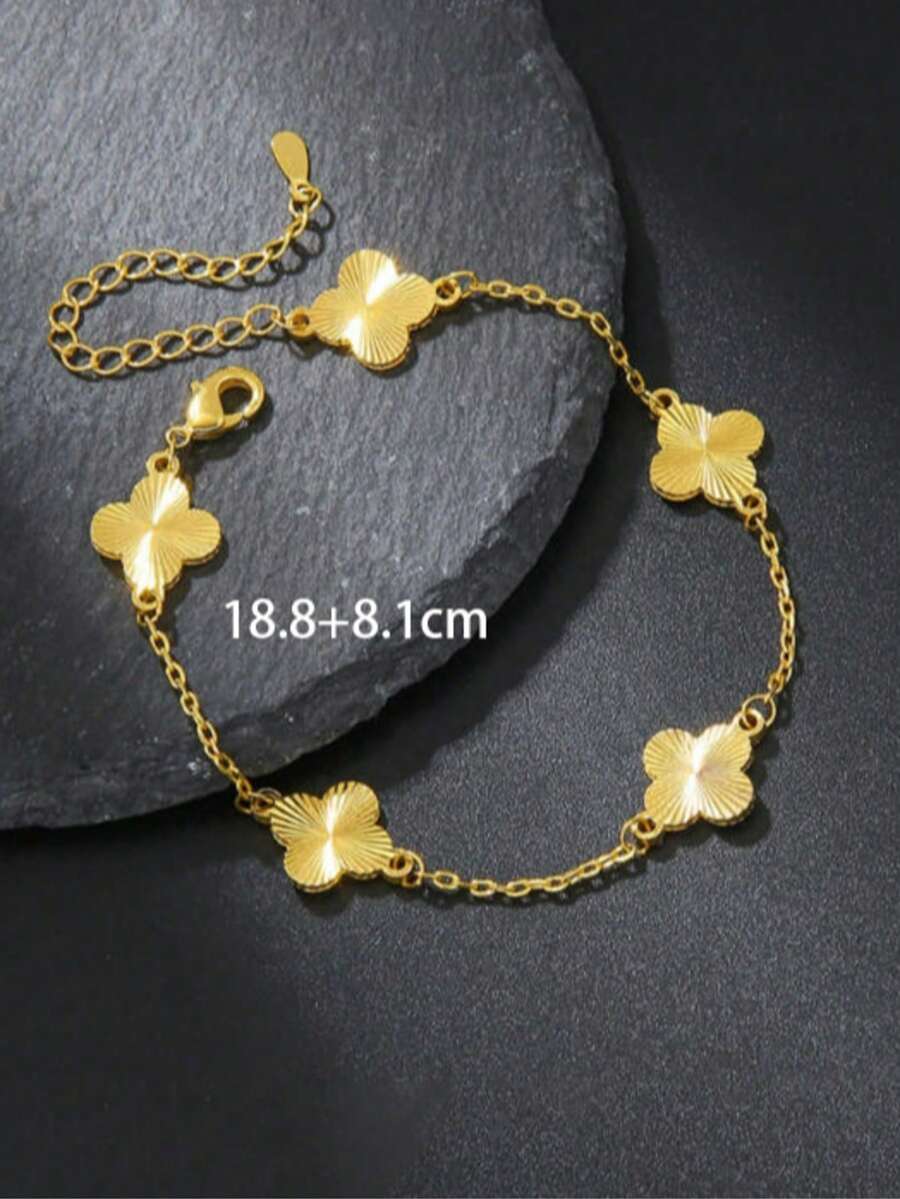 Fashion Minimalist 5-Petal Flower Bracelet