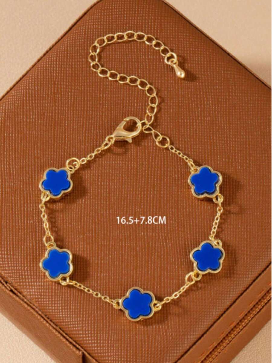 Fashion Minimalist 5-Petal Flower Bracelet