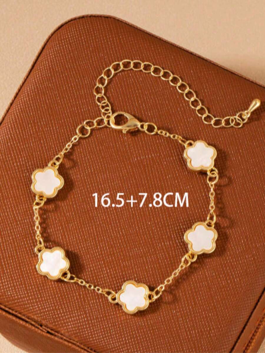 Fashion Minimalist 5-Petal Flower Bracelet
